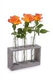 Dekoration Blumenvase grau