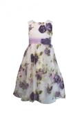 Blumenkind Mädchen Kleid festlich Lila Rosen