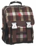 TAKE IT EASY Schulrucksack London Plaid braun