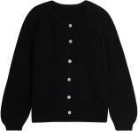 DANAMADE Mädchen Strick-Jacke Raglan Frieda schwarz