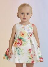 abel & lula Babykleid Taufkleid Festkleid Satin geblümt