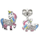 Kinder Ohrstecker Silber Einhorn