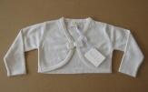 Kinder Strick-Bolero mit Schleife ivory