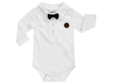 Jacky Baby Body Langarm Polo Classic weiß