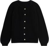 DANAMADE Mädchen Strick-Jacke Raglan Frieda schwarz