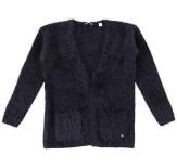 Sarabanda Mädchen Strickjacke Cardigan Fransengarn schwarz