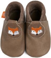 Orangenkinder Baby Schuhe aus Leder Krabbelschuhe Fuchs braun