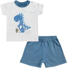 Boley Baby-Set Shorts und T-Shirt Dino weiß-blau