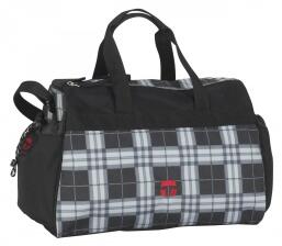 TAKE IT EASY Sporttasche Plaid schwarz