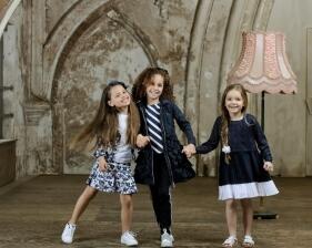 Le Chic Kinder Mädchen Kleid festlich Plissee