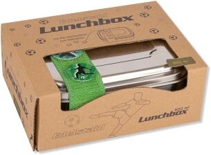 Brotdose Lunchbox Edelstahl Fußball