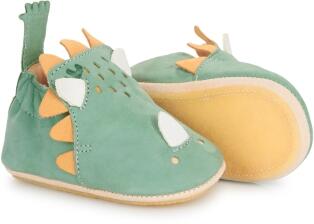 easy peasy Baby Haus-Schuhe Leder Drache grün