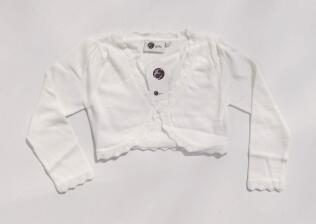 Eisend Kinder Mädchen Strick Bolero 134/140 weiß